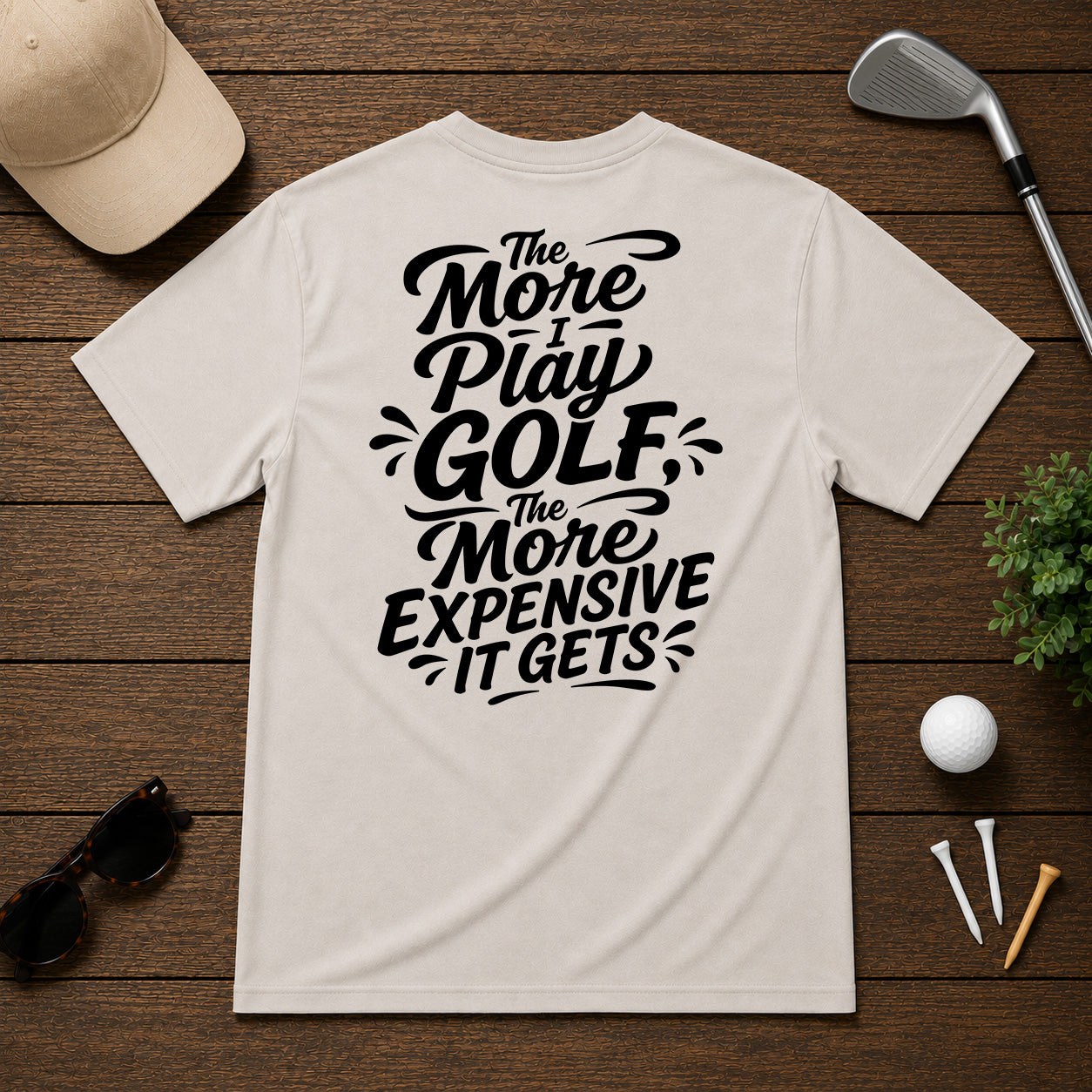 More I Play *Black* Golf T-Shirt