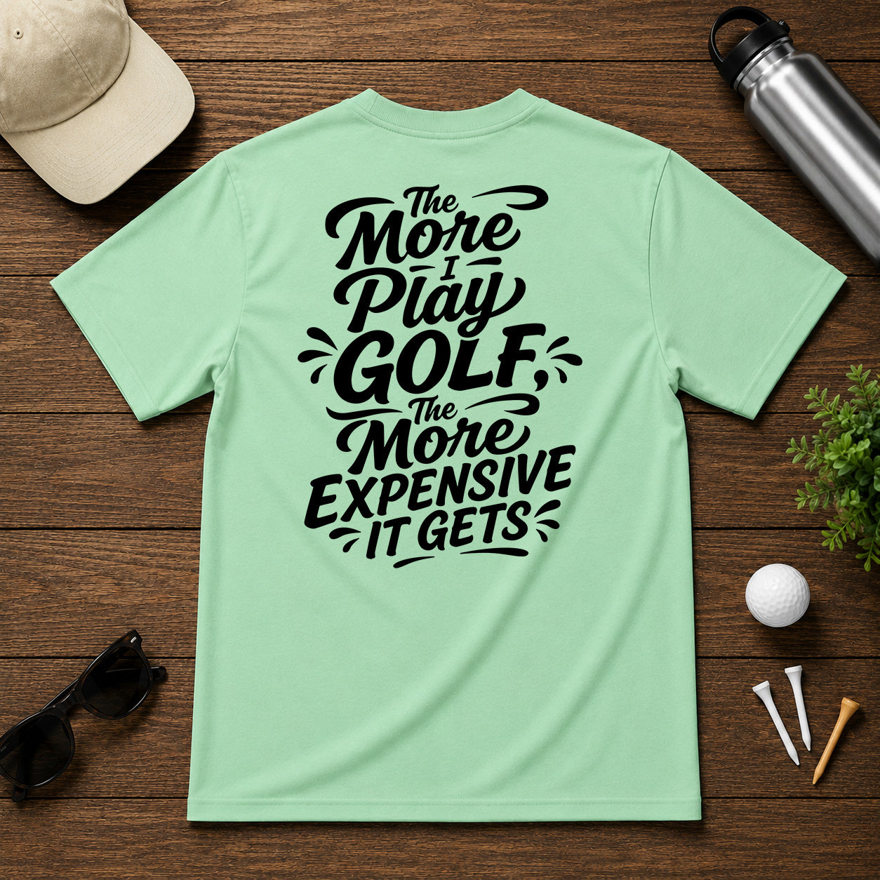 More I Play *Black* Golf T-Shirt