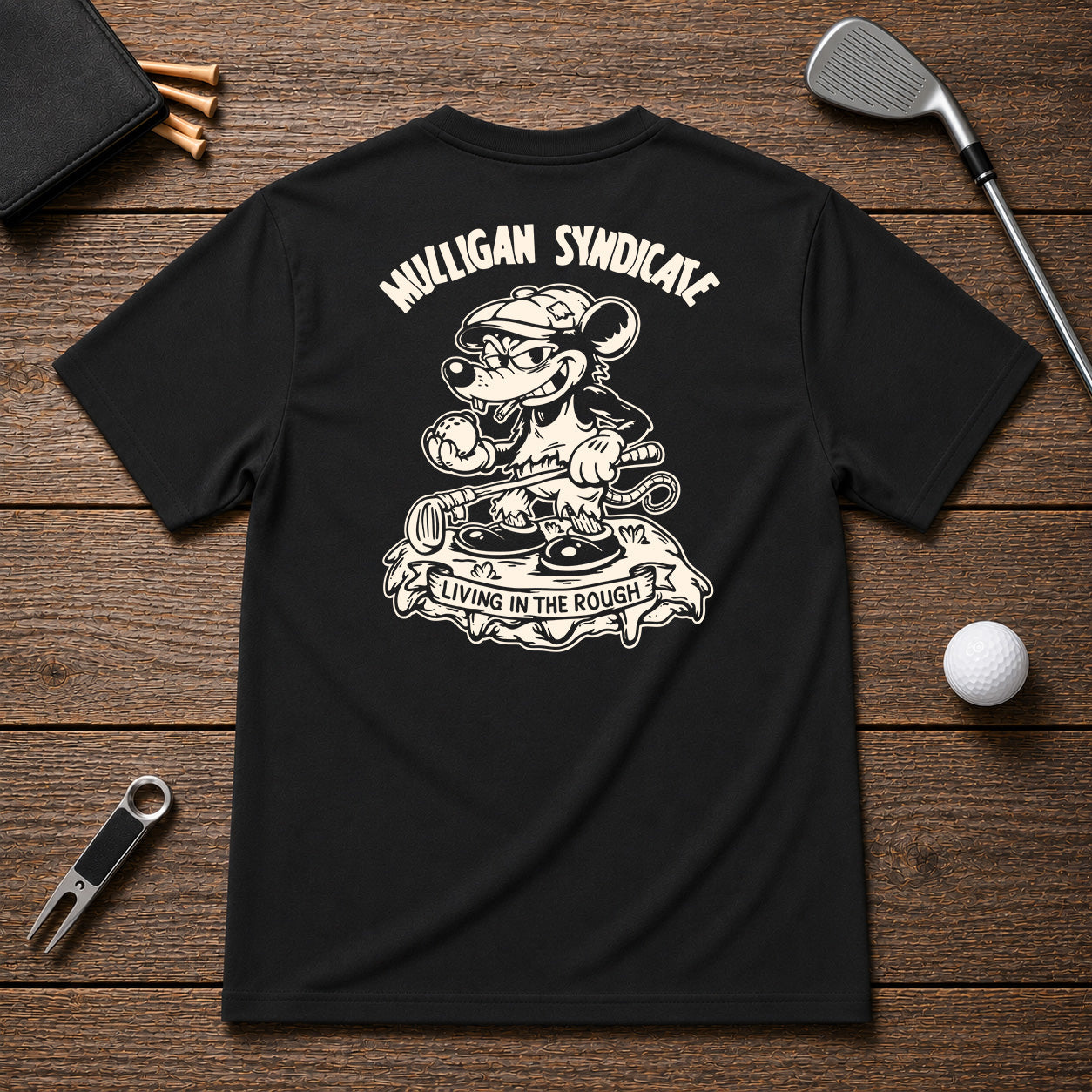 Funny sarcastic rat golfing shirt