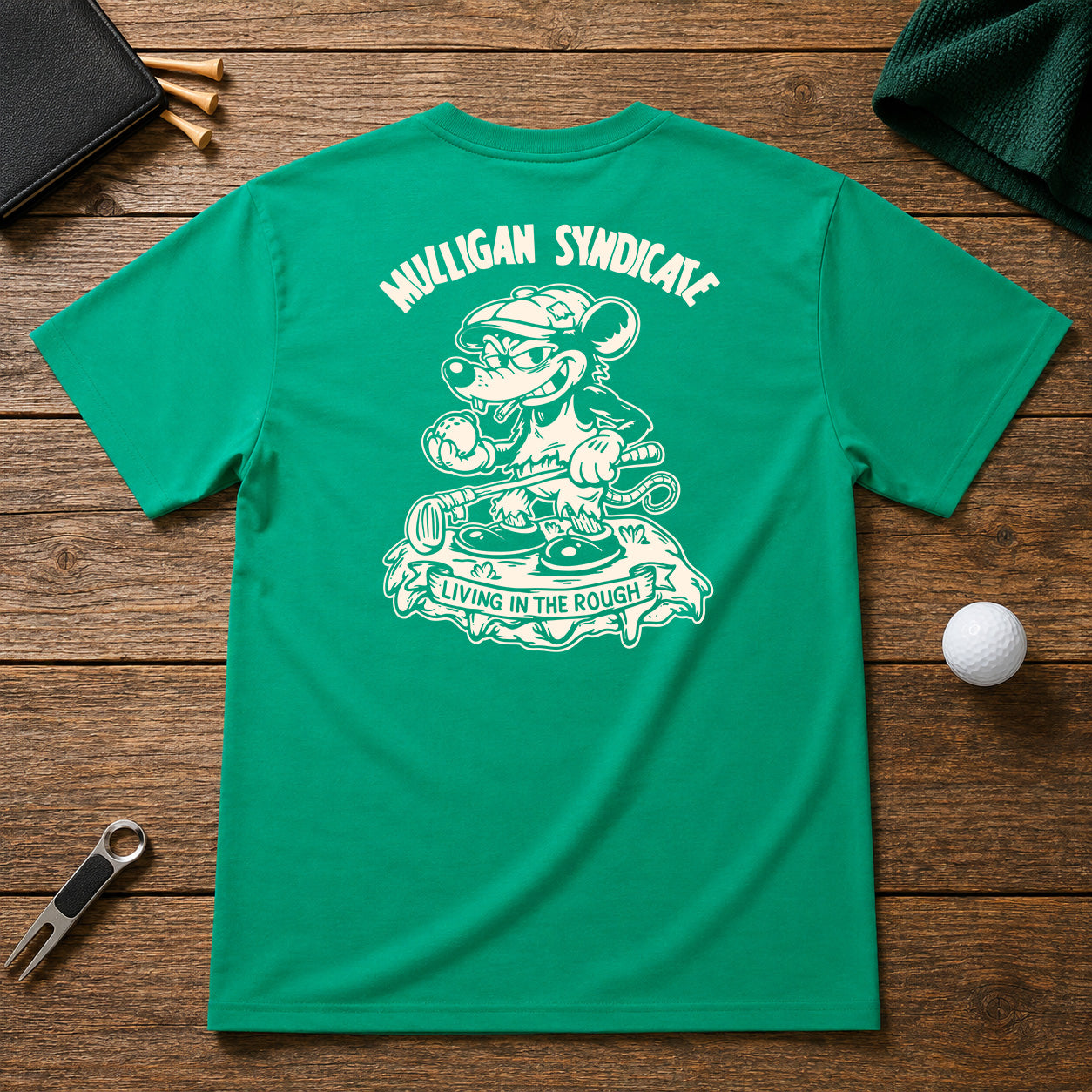 Funny sarcastic rat golfing shirt