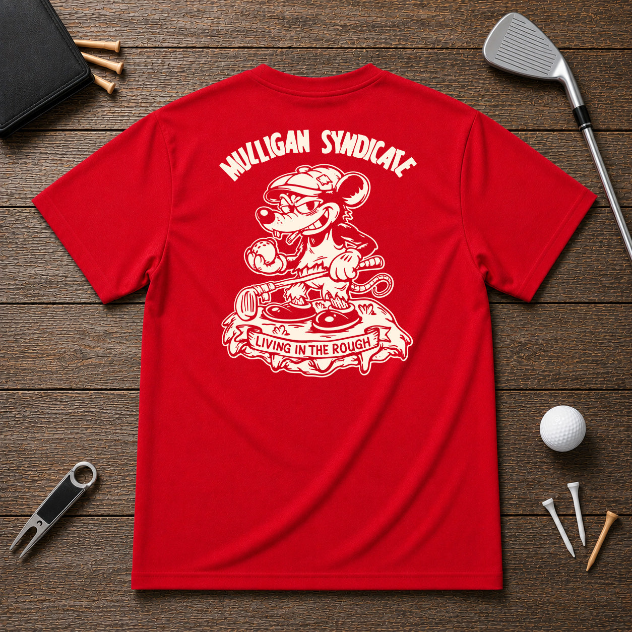 Funny sarcastic rat golfing shirt