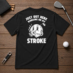 Vintage retro funny sarcastic smoking golf ball t-shirt