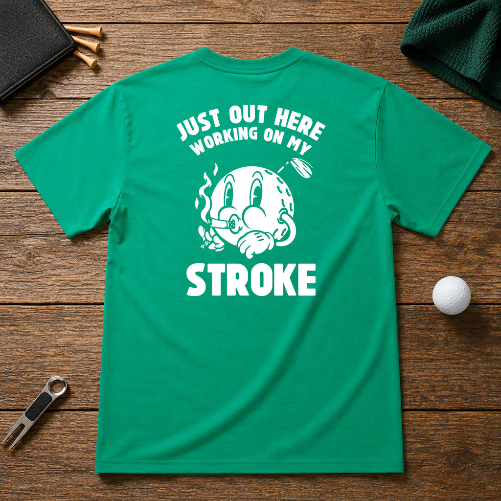 Vintage retro funny sarcastic smoking golf ball t-shirt