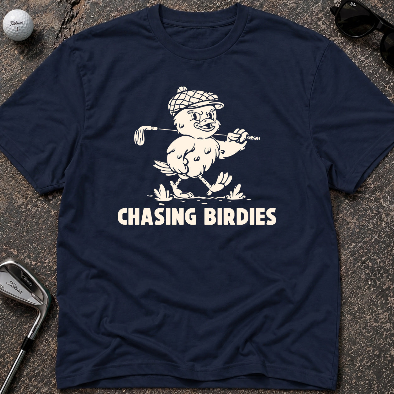 CHASING BIRDIES CREAM Golf T-Shirt