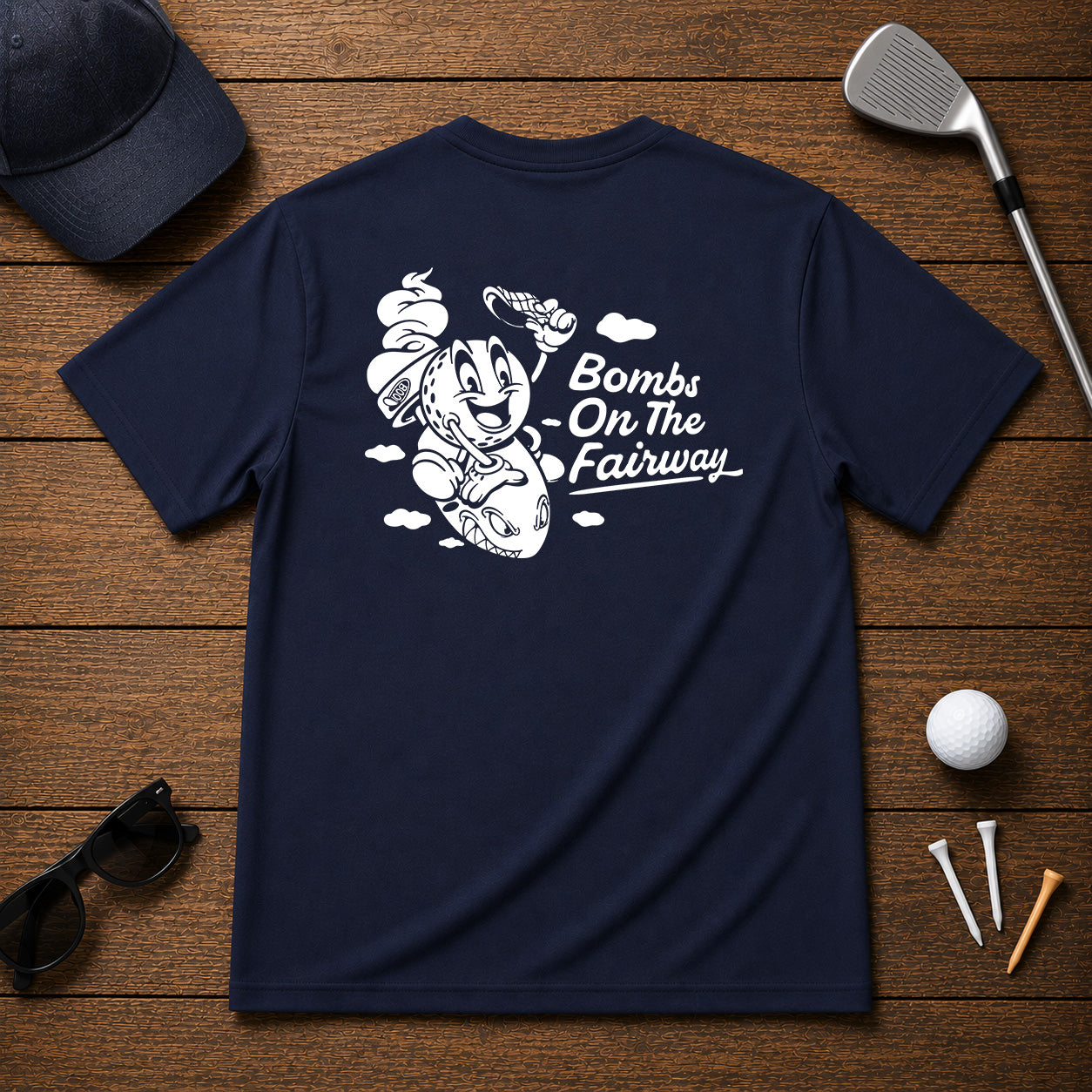 Bombs On The Fairway - Funny sarcastic golf joke shirt. For the golfer that swings hard, and hits hard. They may not know where it lands, but it flew.