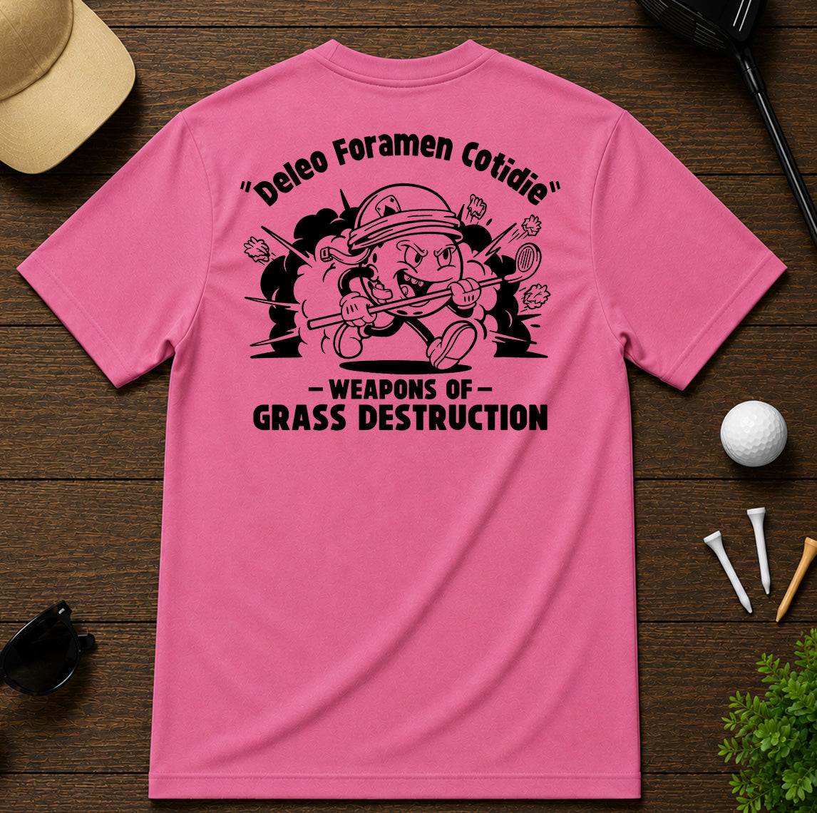 WEAPONS OF GRASS DESTRUCTION Golf T-Shirt