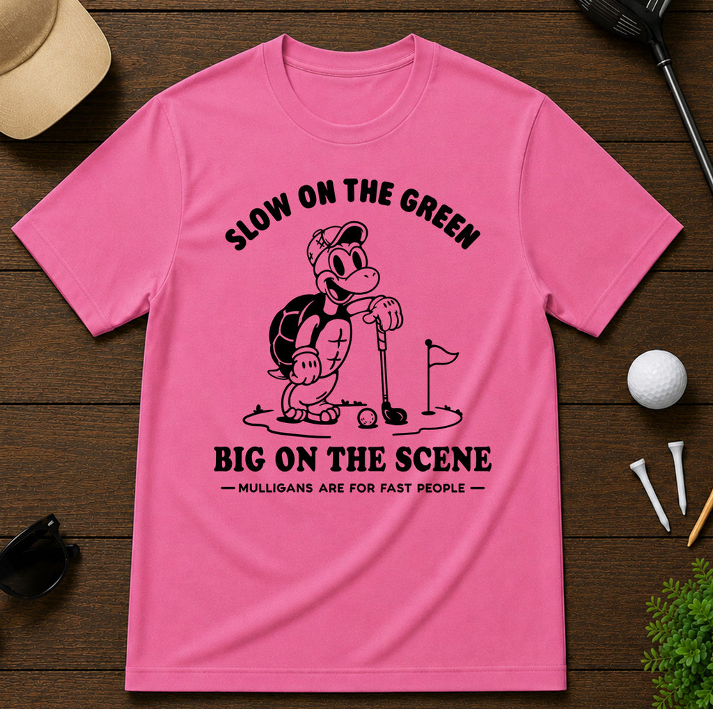 Slow On The Green Turtle Golf T-Shirt
