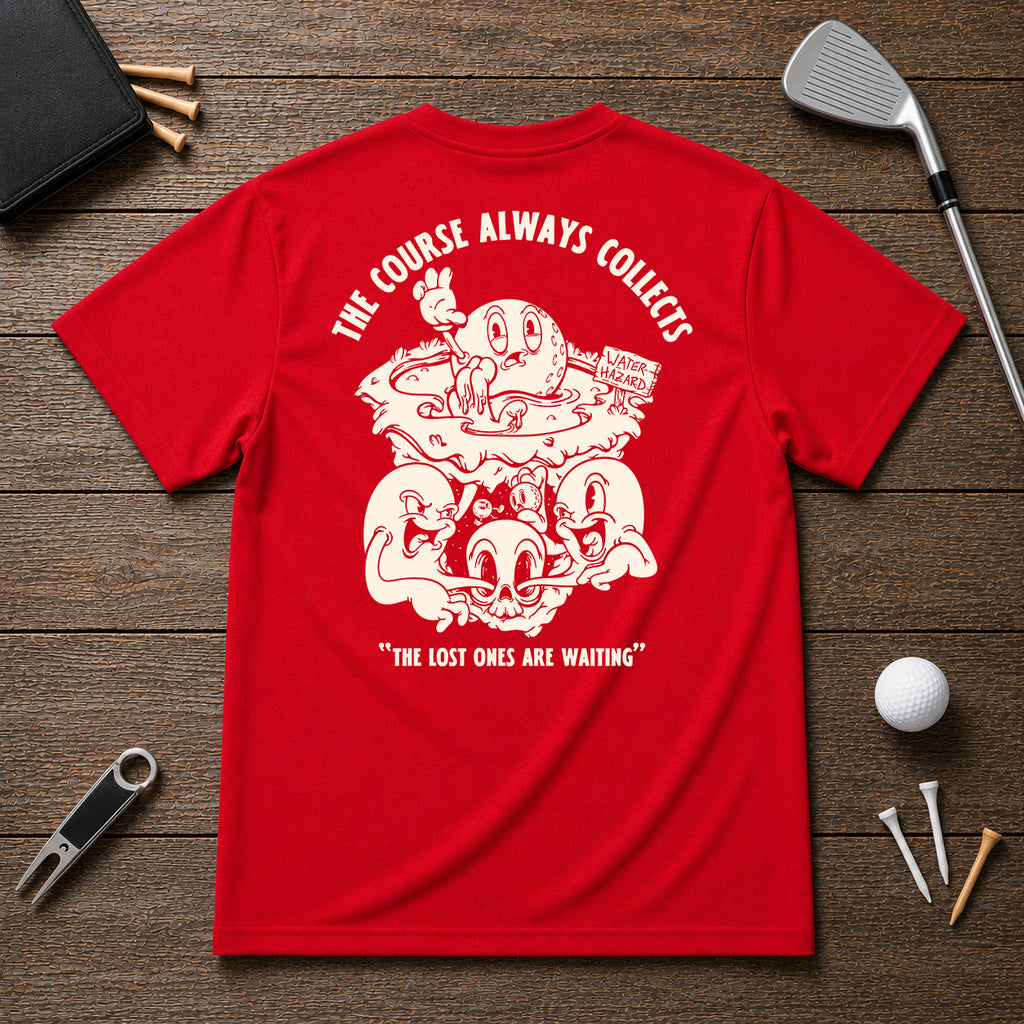 Dark Shallows- Funny golfer water hazard t-shirt. For the golfer that always tends to find the water hazard, and can't catch a break on the golf course.