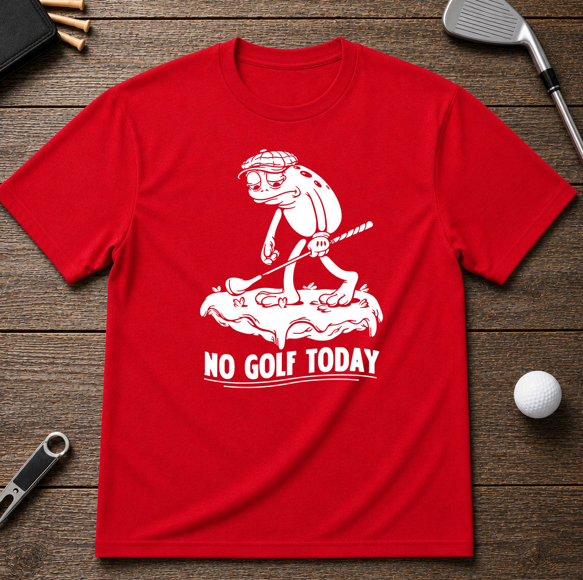 No Golf Today Frog Golf T-Shirt