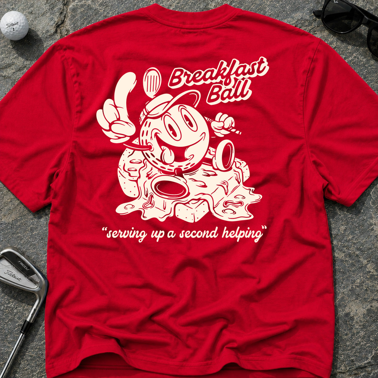 BREAKFAST BALL SECOND HELPING Golf T-Shirt