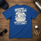 Making A Splash- Funny water hazard golf shirt. For golfers who have the problem of always ending up in the pond.