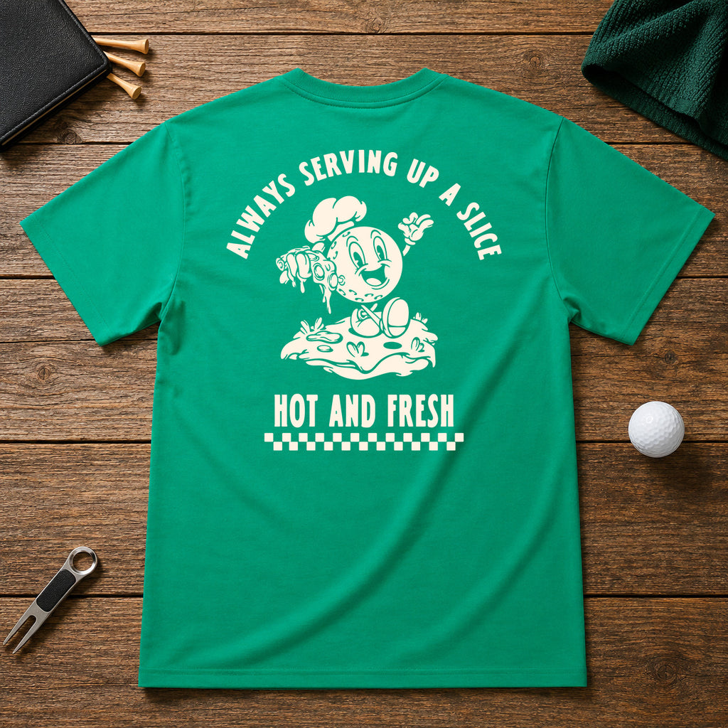 Pizza Slice Retro Golf Tee Shirt