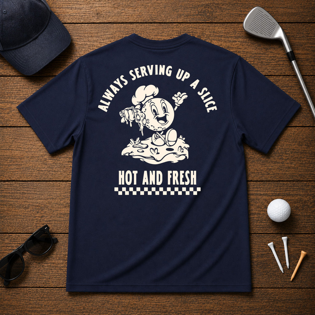 Pizza Slice Retro Golf Tee Shirt