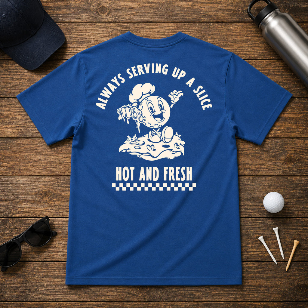 Pizza Slice Retro Golf Tee Shirt