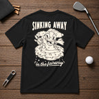 Retro vintage funny golfer water hazard shirt. Sinking away in the fairway sarcastic joke golf tee