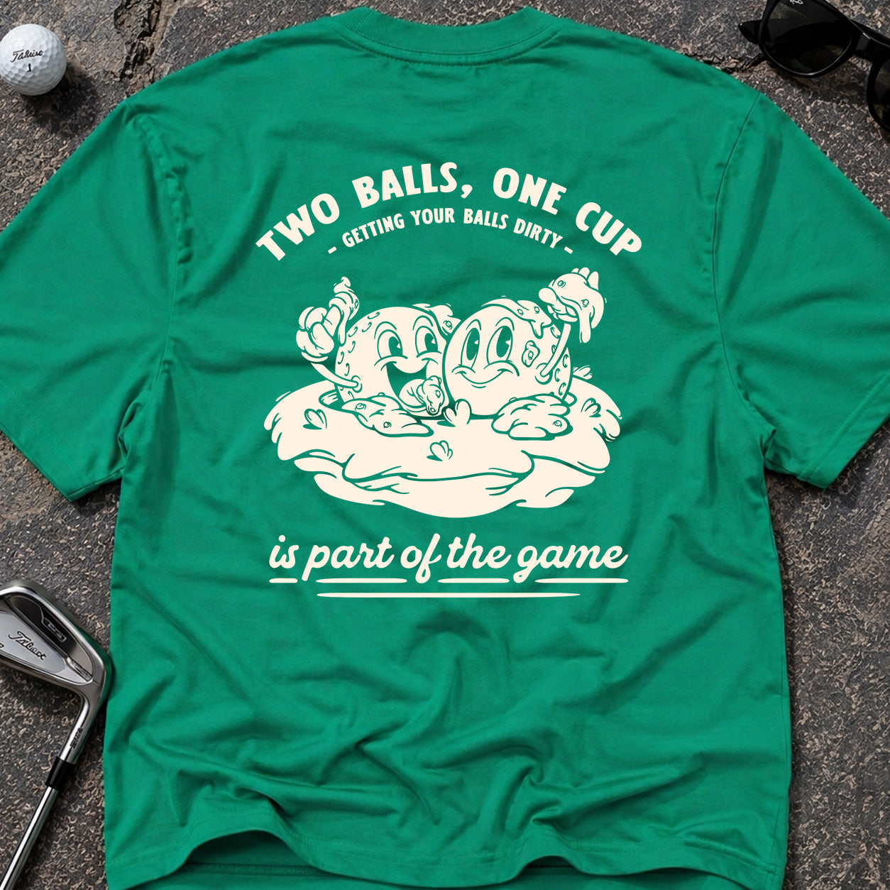 TWO BALLS ONE CUP Golf T-Shirt