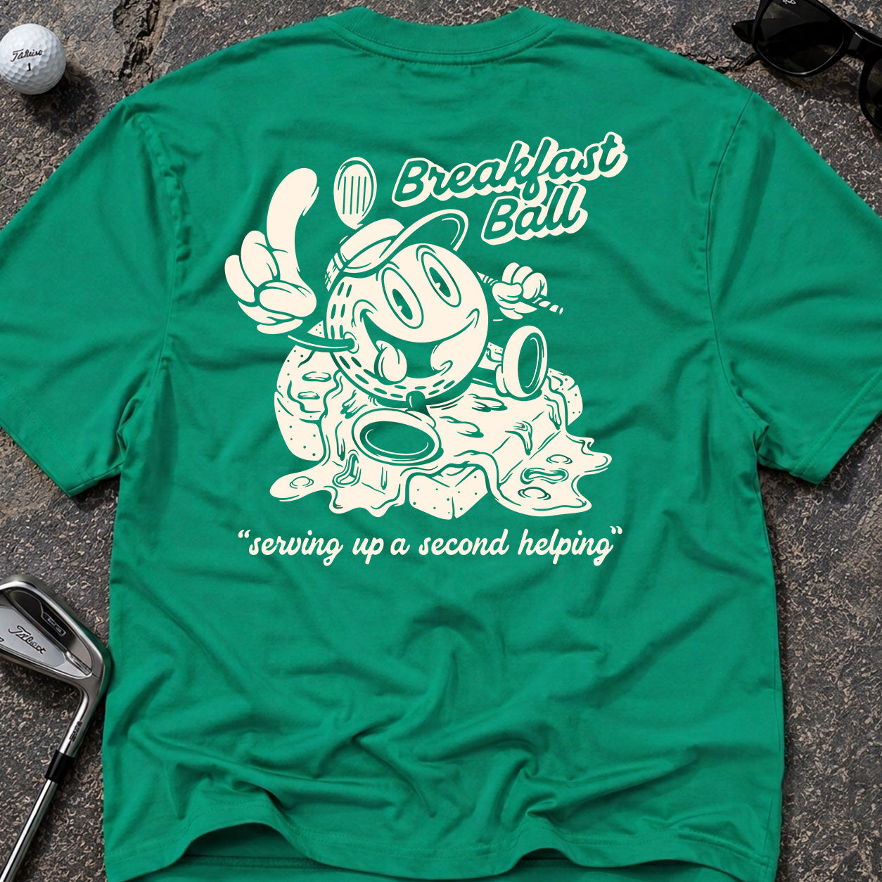 BREAKFAST BALL SECOND HELPING Golf T-Shirt