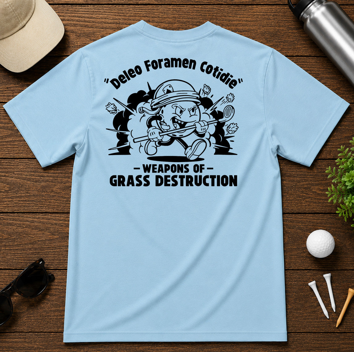 WEAPONS OF GRASS DESTRUCTION Golf T-Shirt