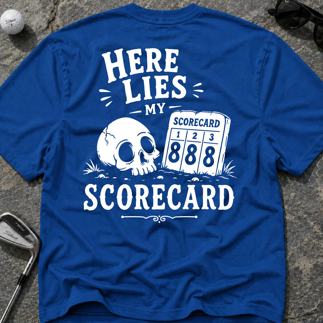 HERE LIES MY SCORECARD Golf T-Shirt